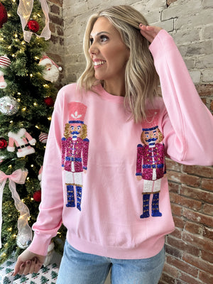 Sequin Nutcracker Sweater Top