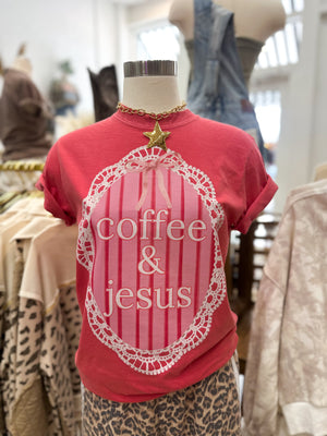 Coffee and Jesus Comfort Colors Tee