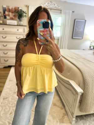 Ollie Halter Tiered Peplum Top