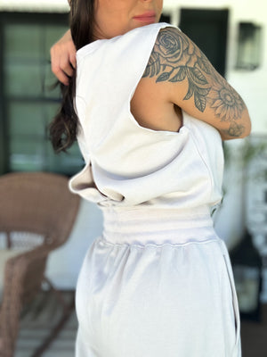 Scottie Sleeveless Active Jumpsuit - Ivory