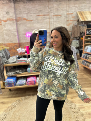 Well Sheeyit Vintage Camo Pullover
