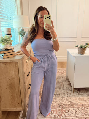 Georgina Striped Pants - Lavender