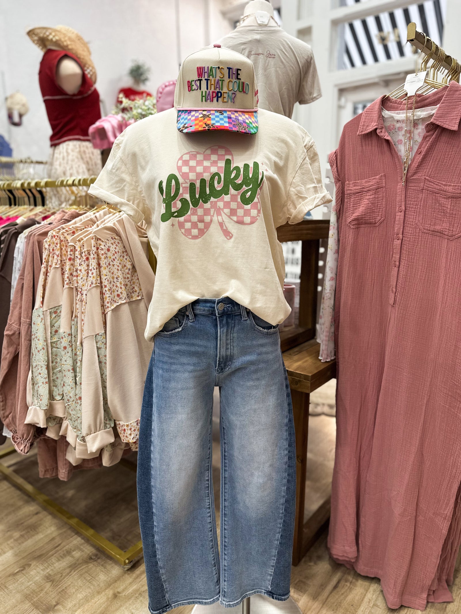 Checkered Lucky Comfort Colors Tee