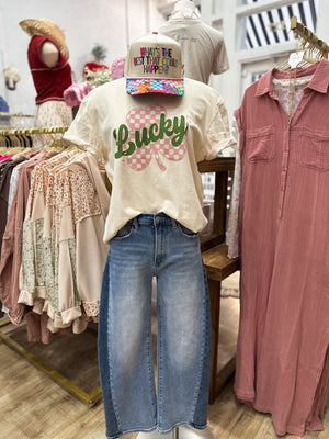 Checkered Lucky Comfort Colors Tee