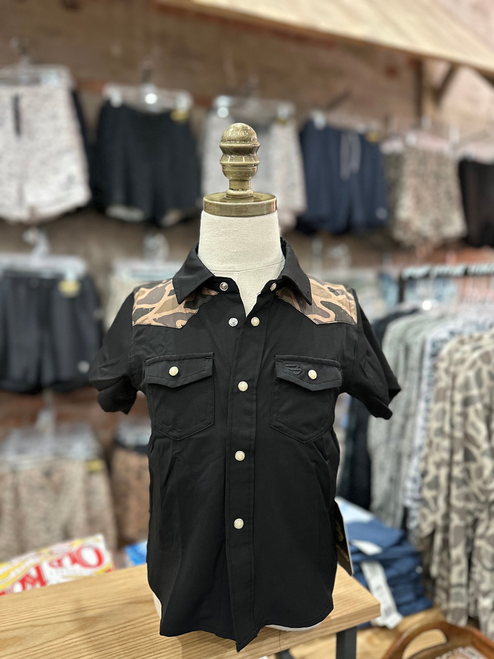 Youth Burlebo Performance Western Shirt - Deer Szn