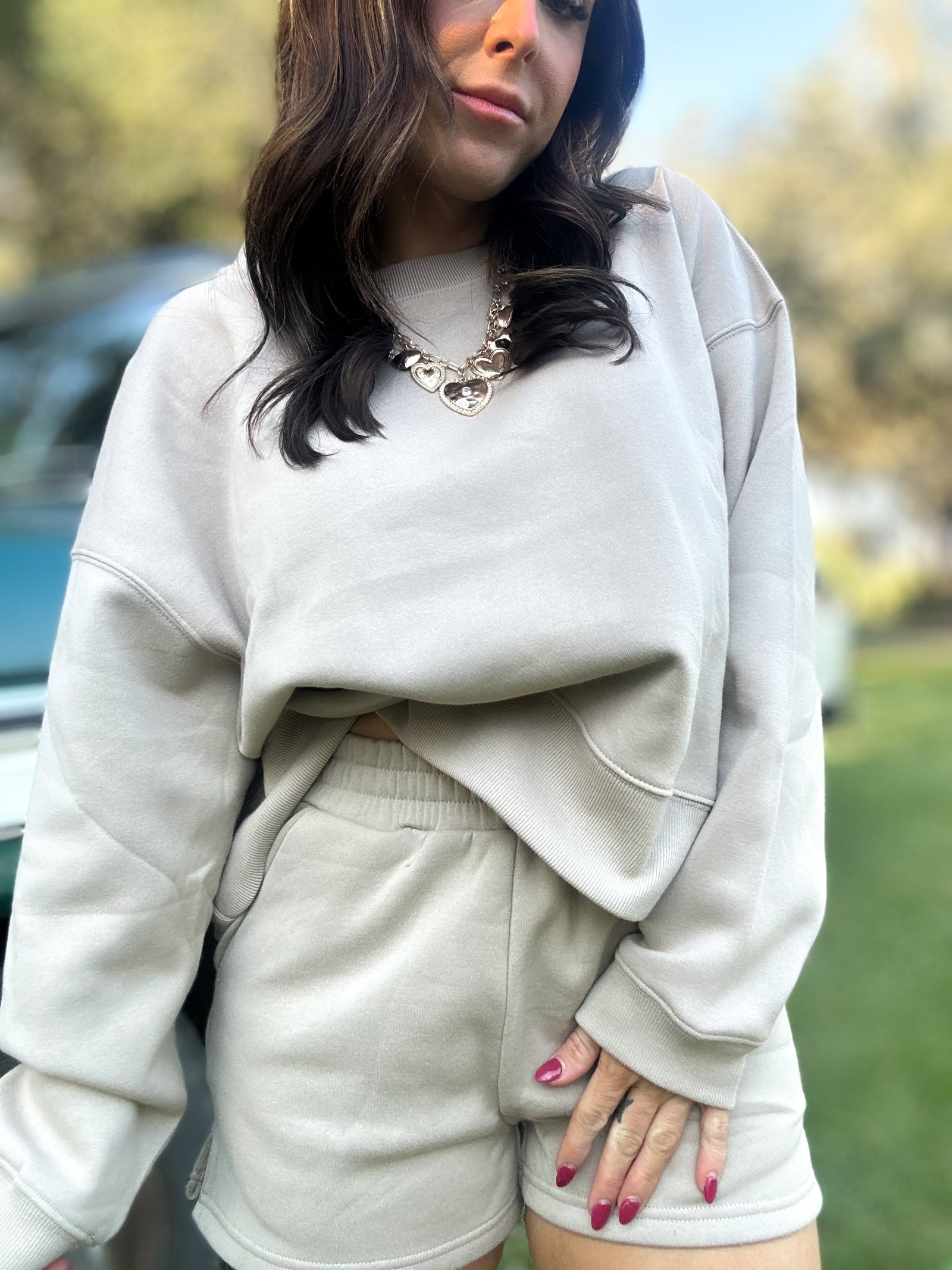 DOORBUSTER - Gabi Round Neck Pullover Ash Mocha