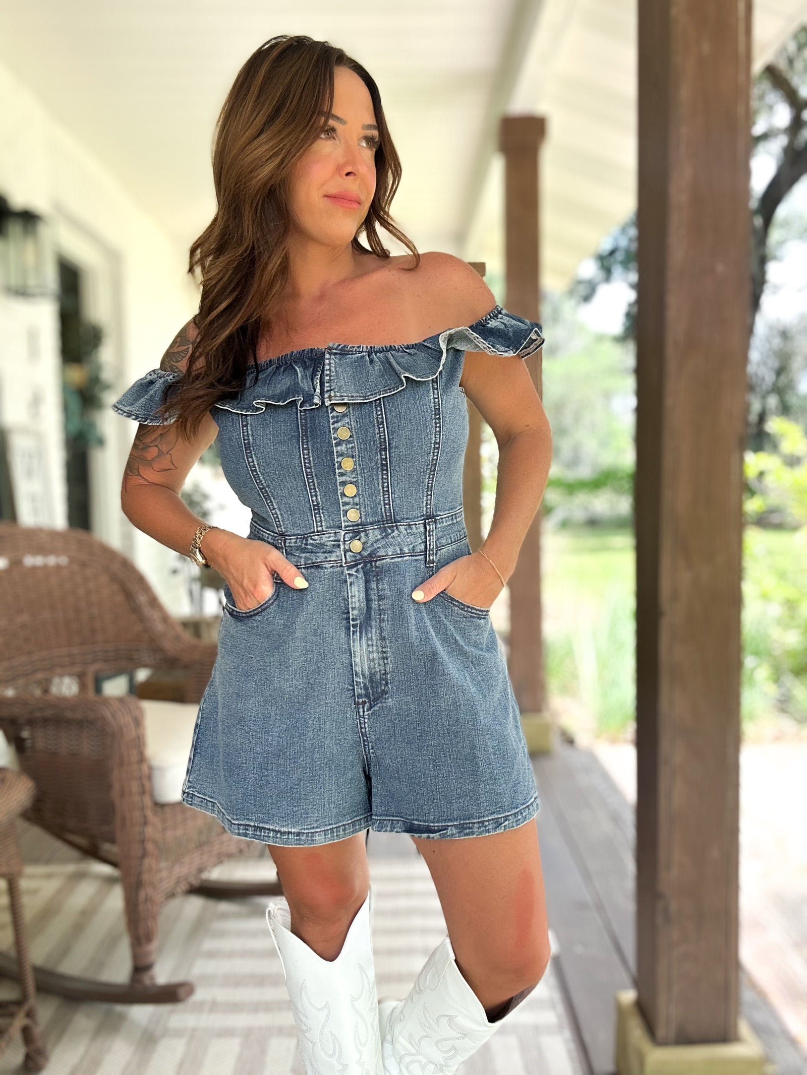 Kendal Denim Jean Romper