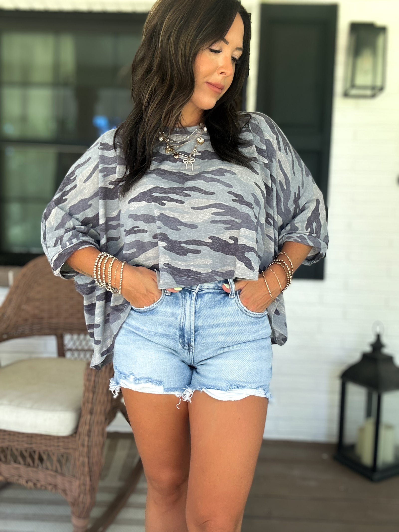 Steady Heart Camo Top