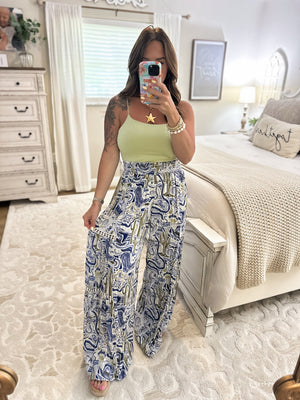 She's Country Wide Leg Pants - Western Print