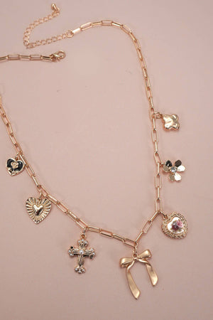 Nicole Floral Charm Necklace
