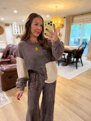 Sylvie Leopard Knit Sweater Top