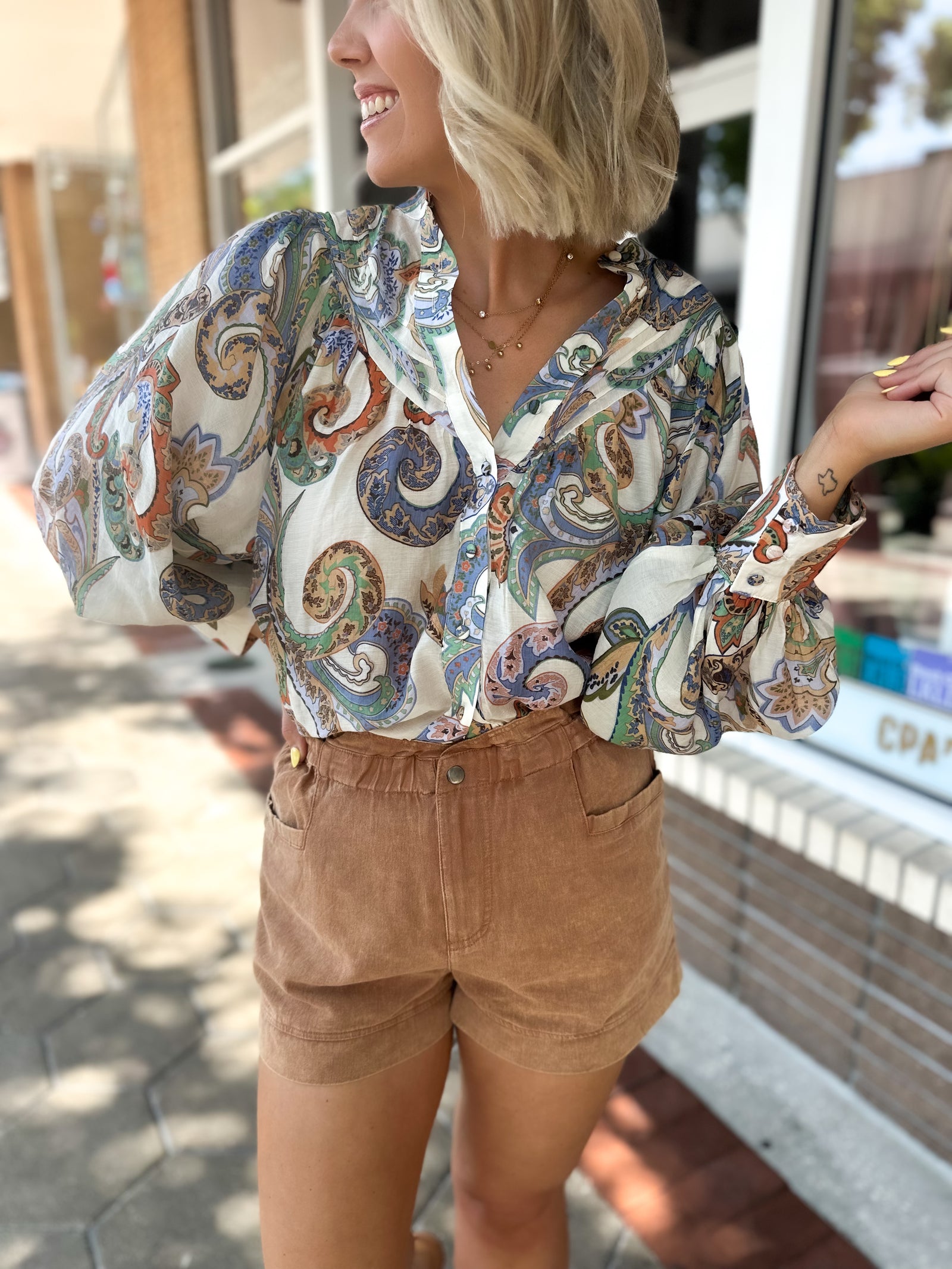 Too Cool For You Mineral Washed Paperbag Shorts