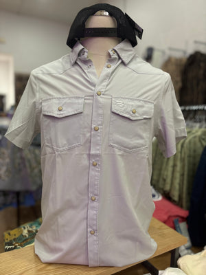 Burlebo Performance Western Shirt - Light Gray