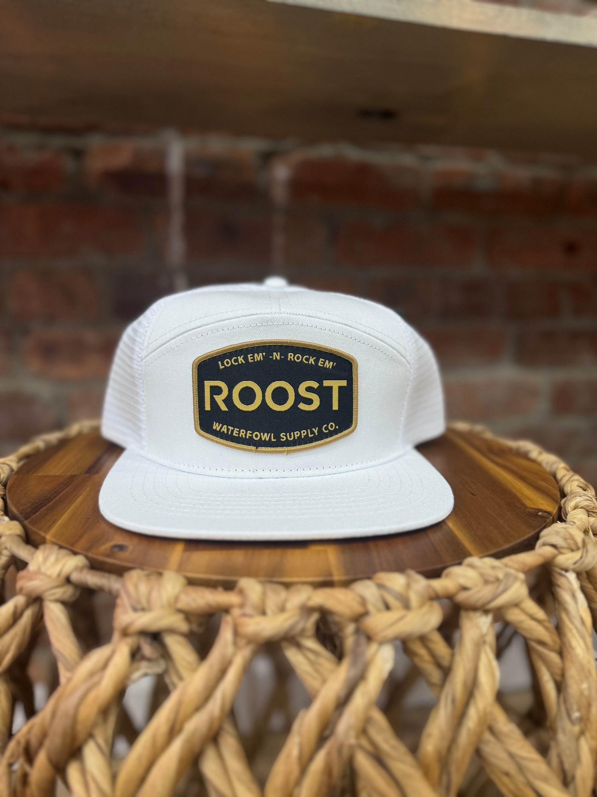 Roost Patch White Hat