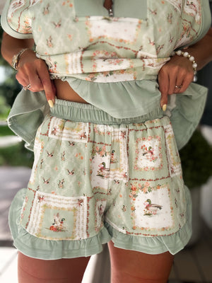 Abigail Floral Mallard Lounge Shorts