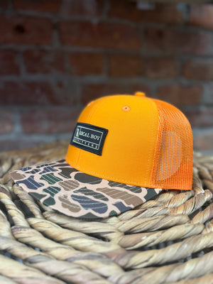 Local Boy Neon Orange Trucker Hat