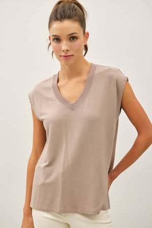 Quinn Dolman Sleeve Top - Mocha