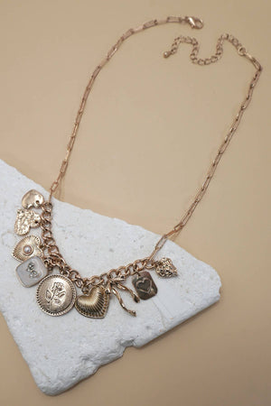 Laced In Love Charm Necklace