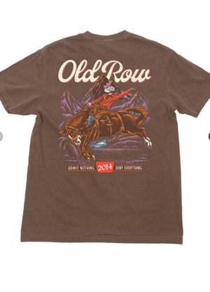 Old Row Banquet Cowboy Tee - Espresso