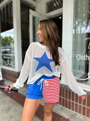 Annie Multi Textured Striped Shorts