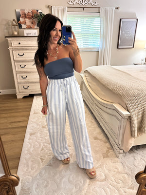 Staying Alive Striped Linen Pants