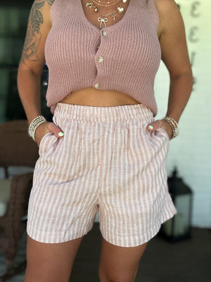 Abbie Striped Breezy Shorts