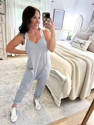 Just Relax Trendy Jumpsuit - Gray
