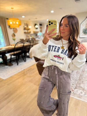 Outer Banks Embroidered Crew Neck