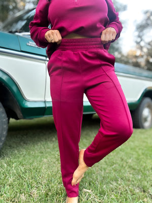 DOORBUSTER - Britt Half Zip Pullover - Cabernet