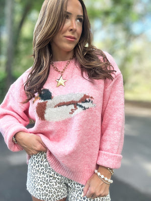 Duck Queen Sweater - Peach