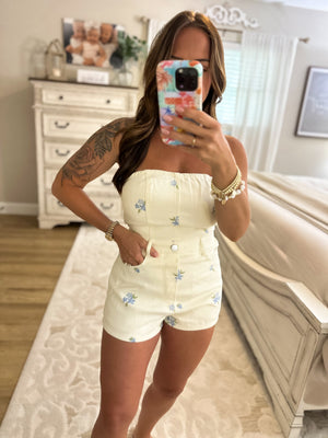 Carter Floral Embroidered Romper