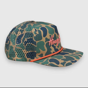 Honey Hole Performance Men's Hat - Duck Camo Blaze