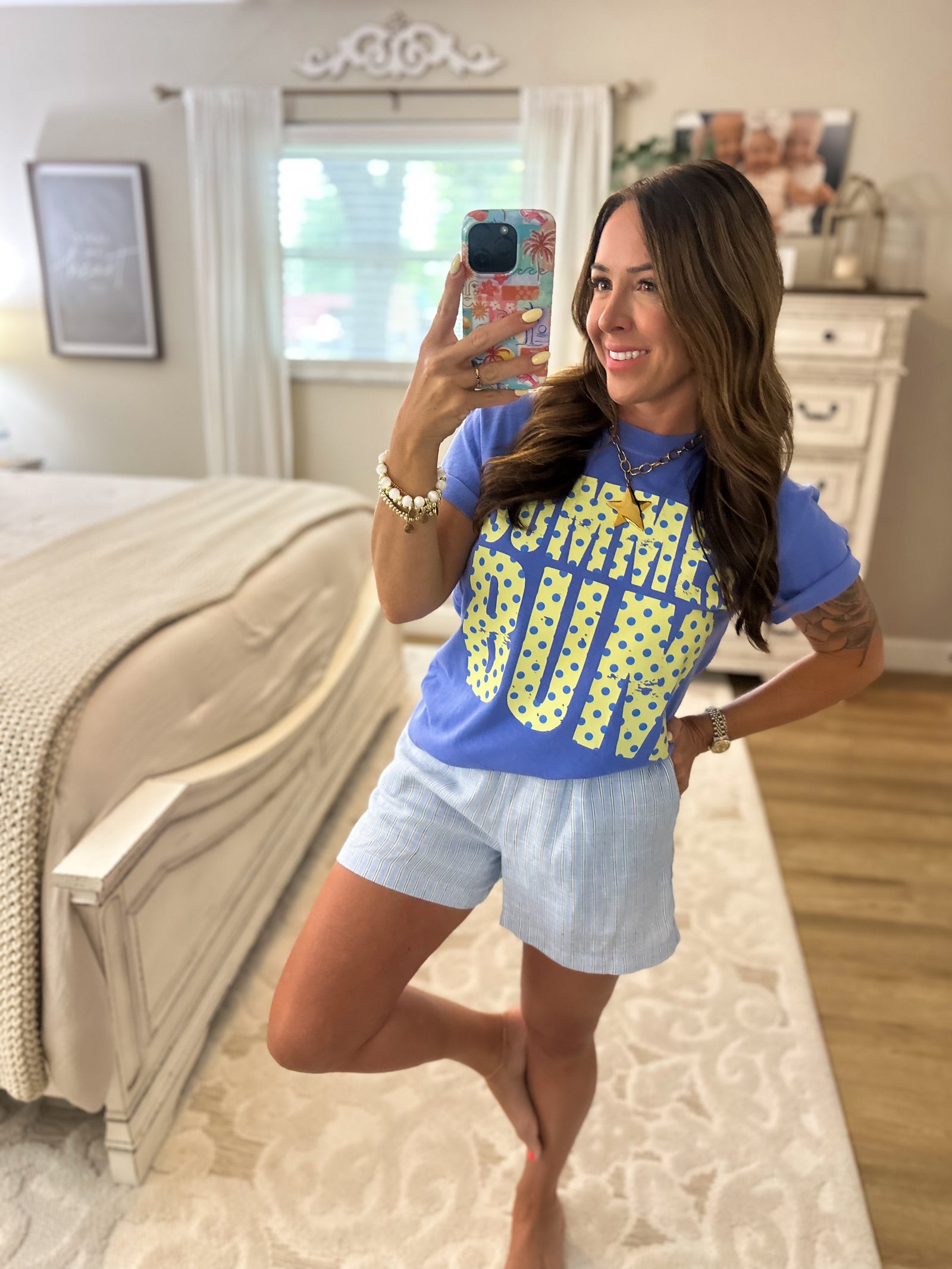 Summer Bum Polka Dot Comfort Colors Tee
