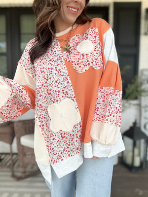 Penelope Round Neck Bubble Sleeve Top