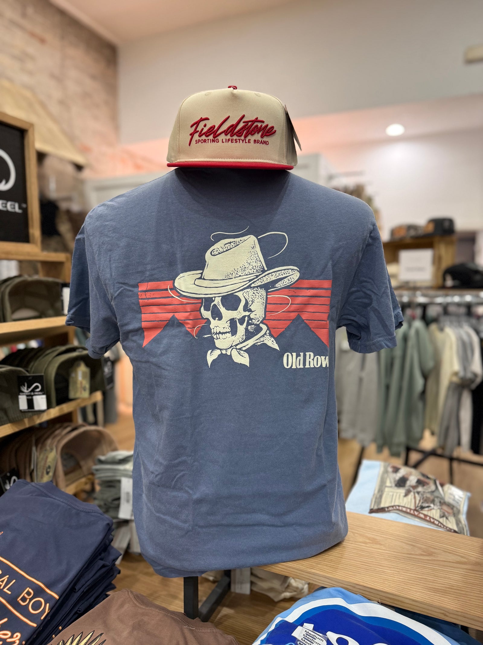 Old Row - Cowboy Skull Pocket Tee