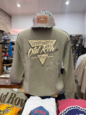 Old Row Duck Camo Retro Triangle Pigment Dyed Crewneck