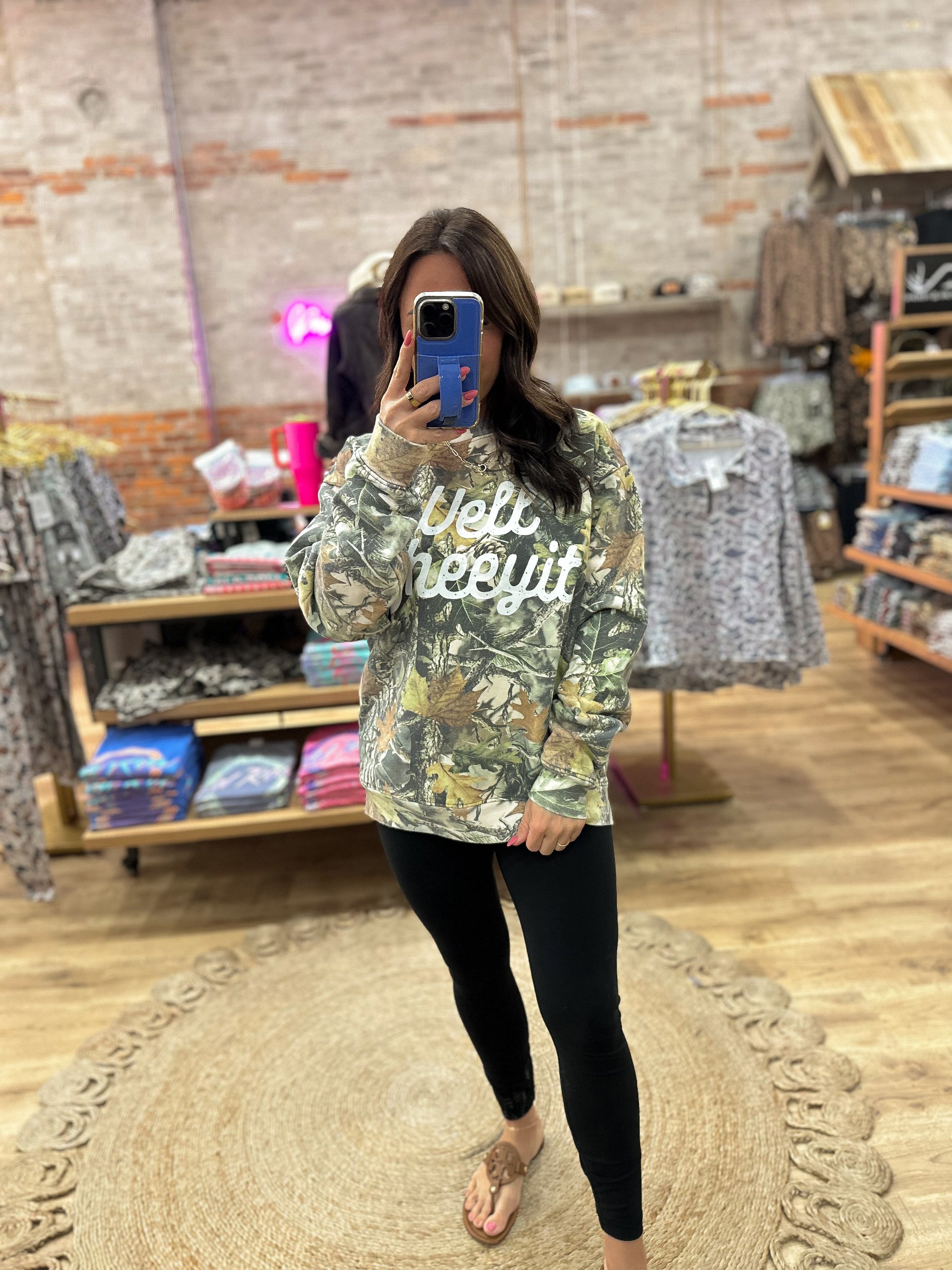 Well Sheeyit Vintage Camo Pullover