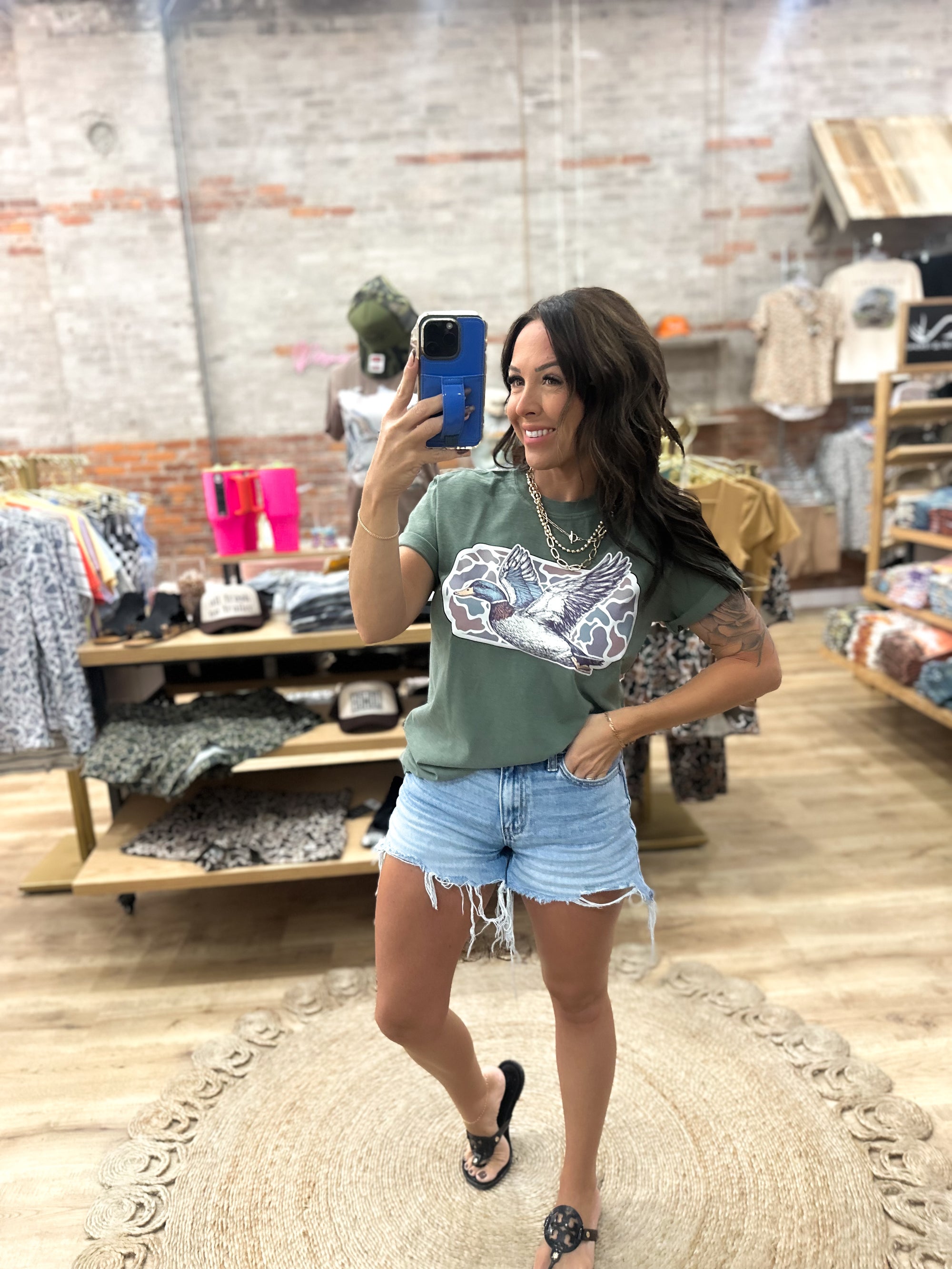 Hunter Green Mallard Comfort Colors Tee