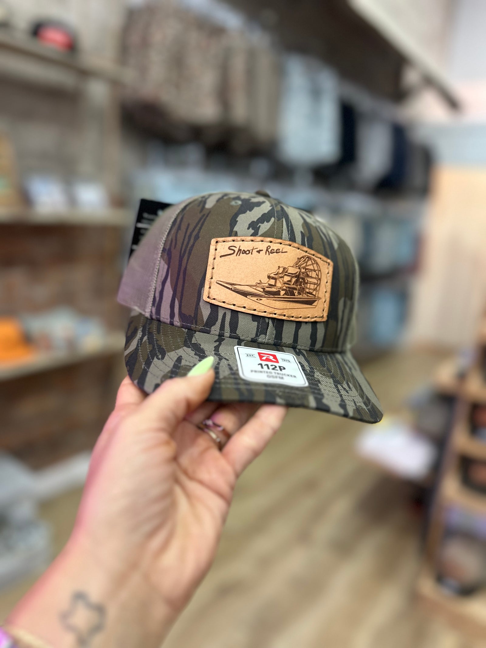 Shoot & Reel Bottomland Airboat Patch Hat