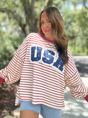 Proud American Girl Oversized Top