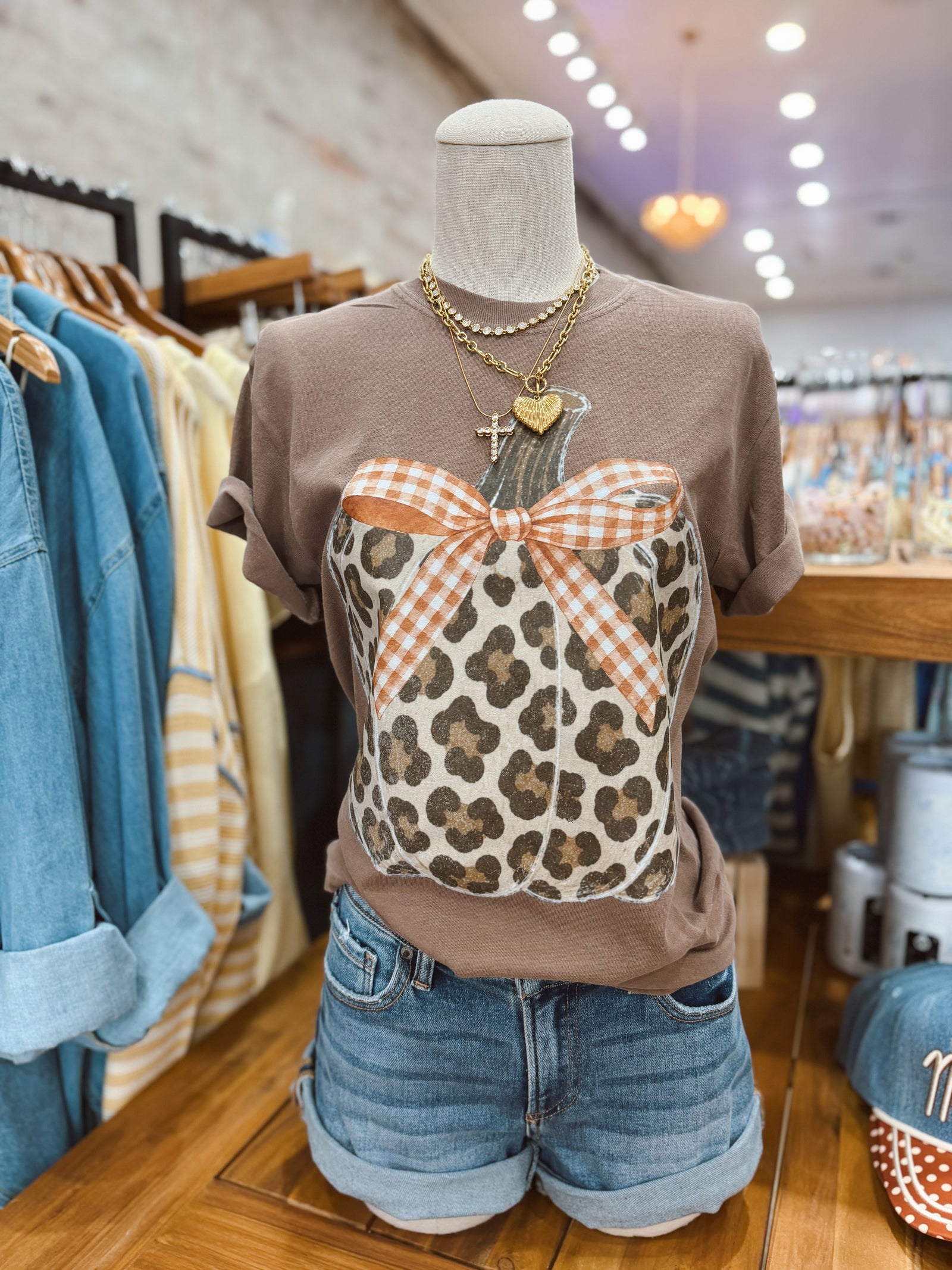 Leopard Pumpkin Comfort Colors Tee