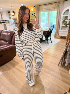 Banks Striped Knit Oversized Sweater Top