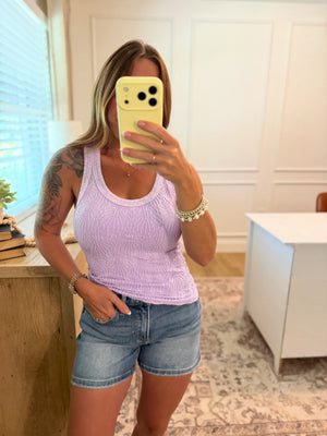Vivian Vintage Reversible Lace Top - Lavender