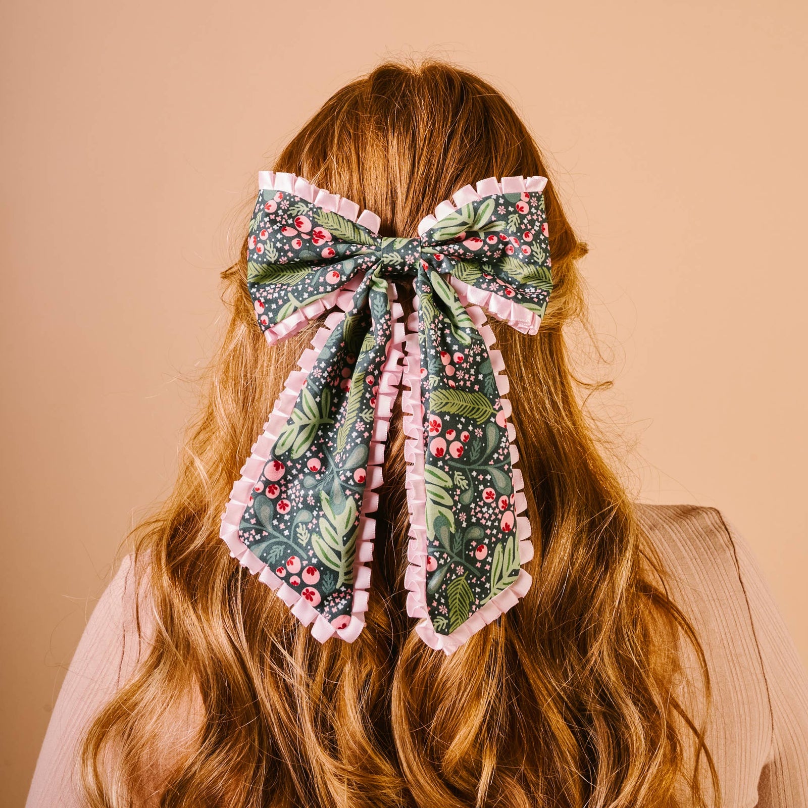 Fancy Frills Hair Bow-Jolly Sprig