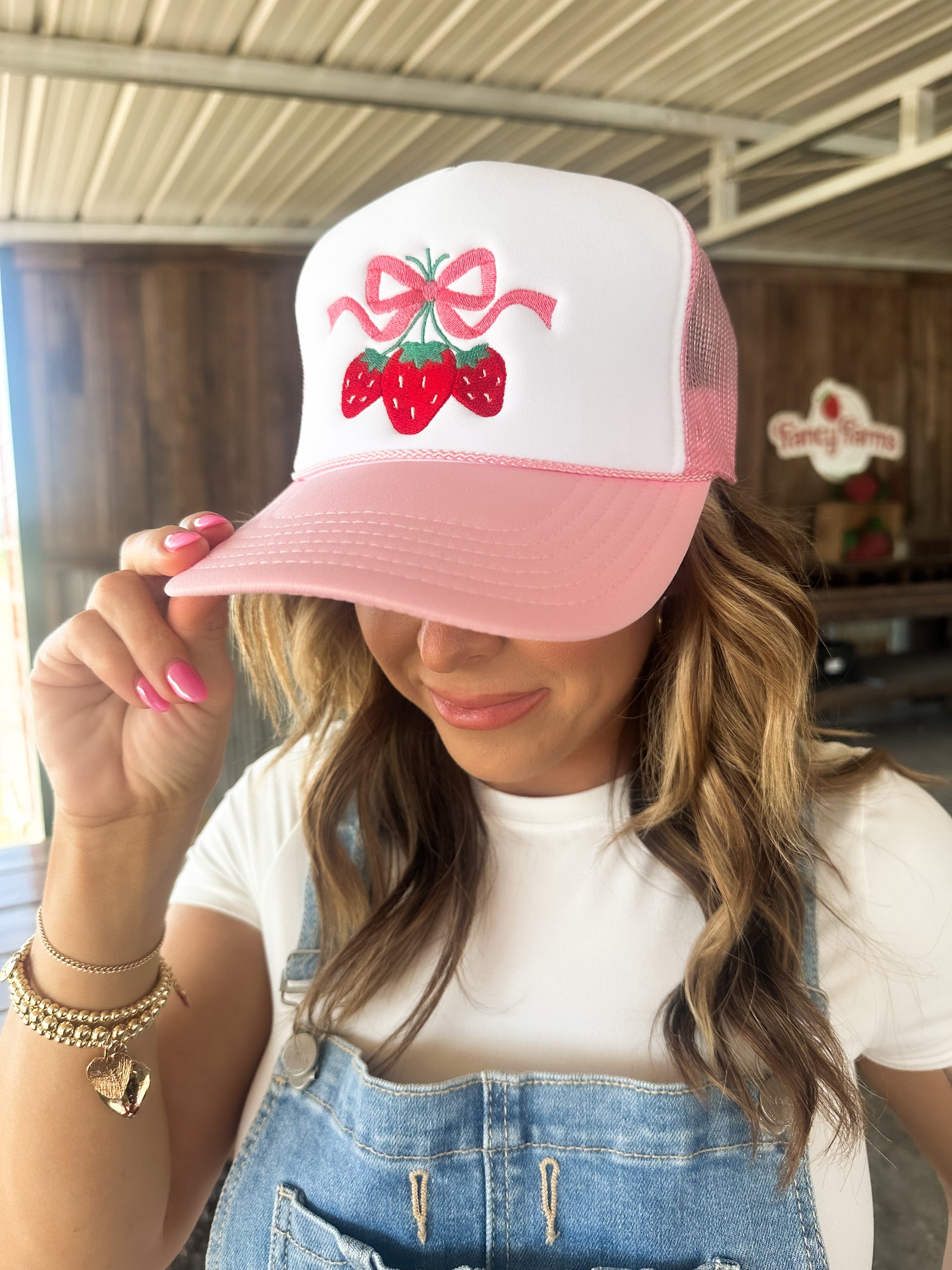 Berries & Bows Embroidered Trucker Hat