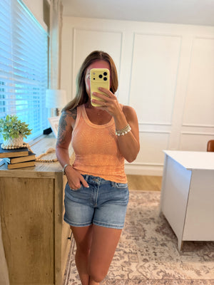 Vivian Vintage Reversible Lace Top - Sweet Peach