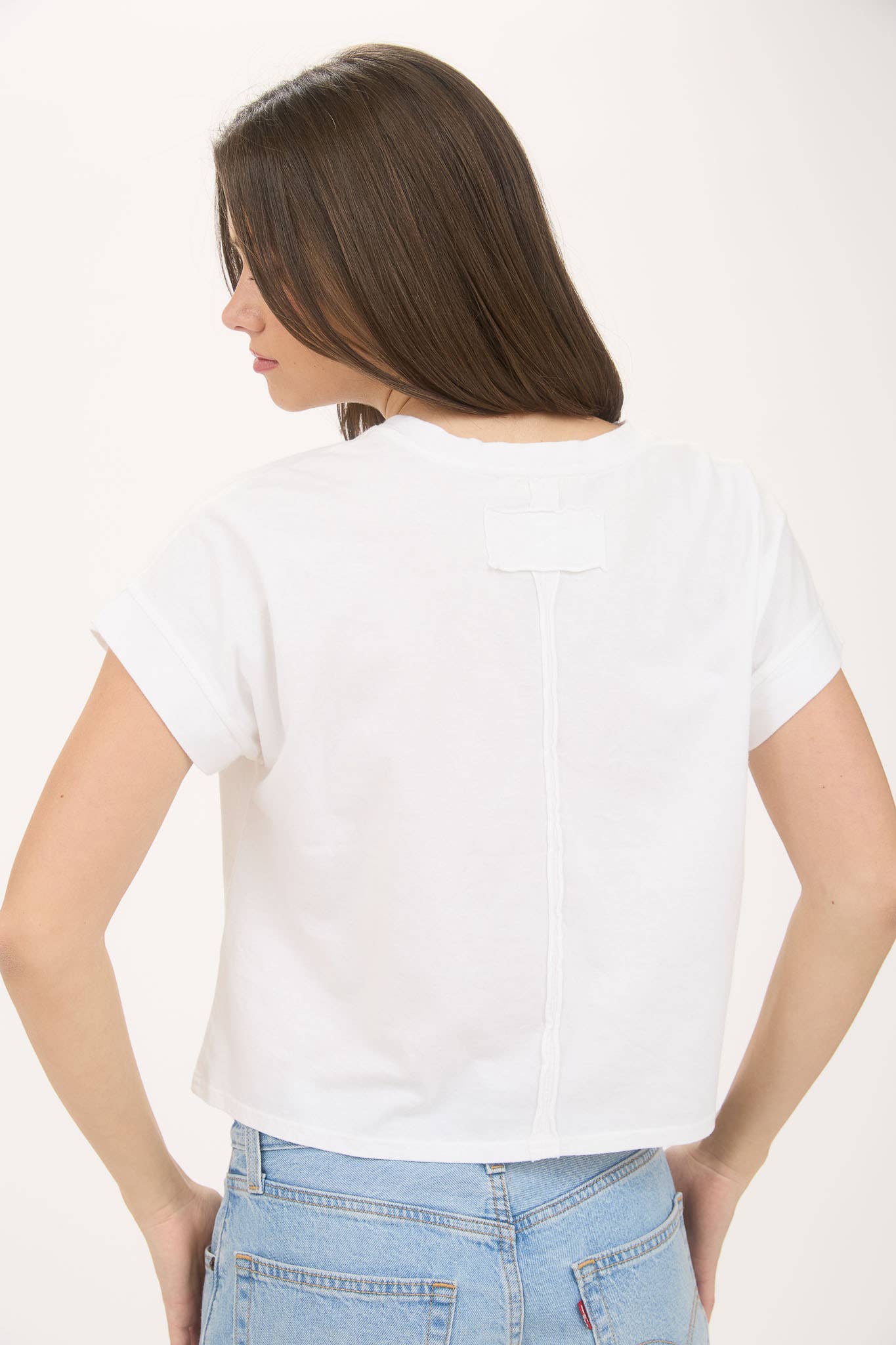 Britt Drop Shoulder Top - White