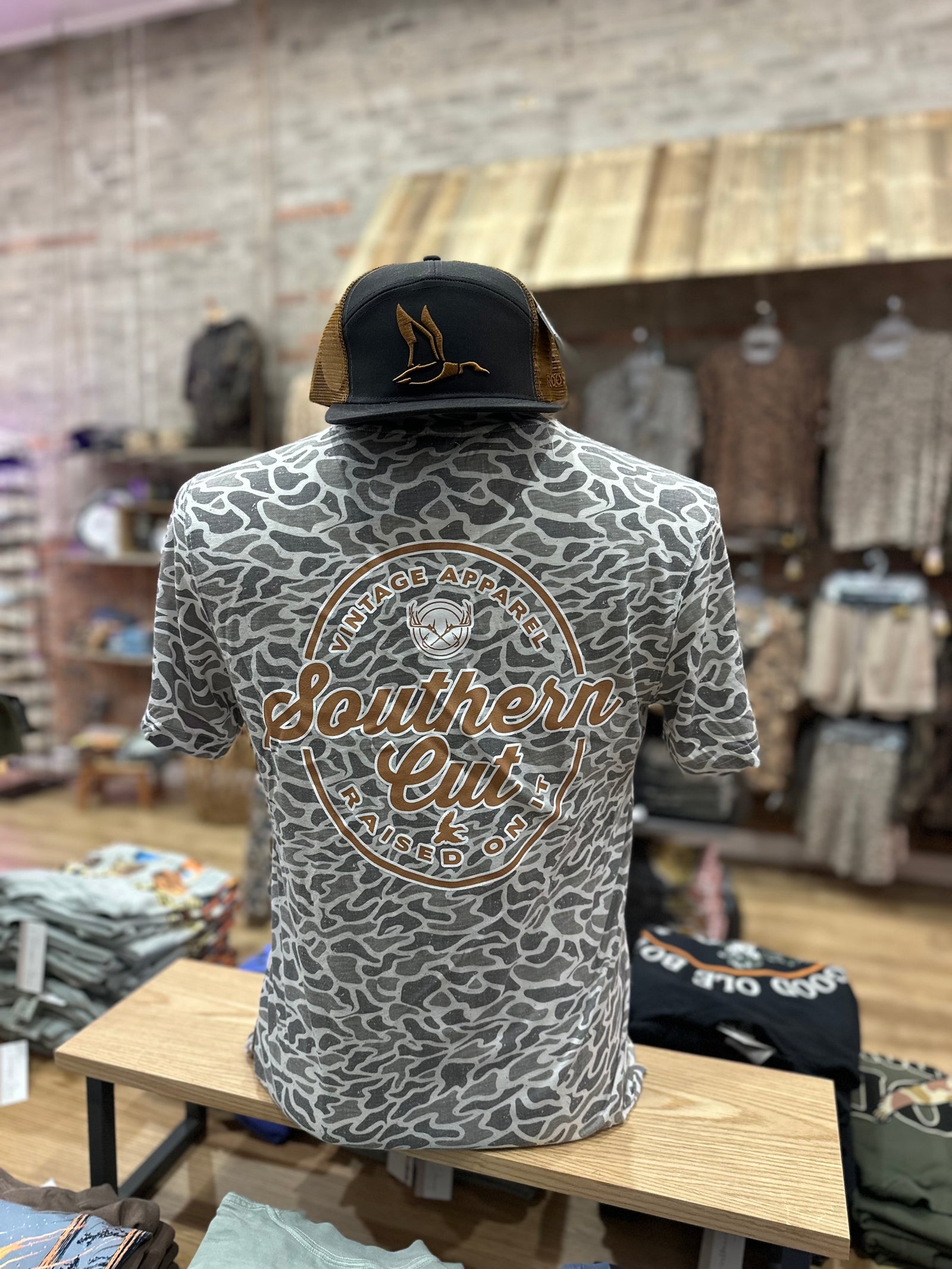 Southern Cut White Camo Soft Style Tee