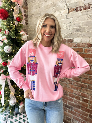 Sequin Nutcracker Sweater Top