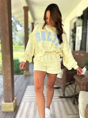 Living In Sunshine Floral Salty Crewneck